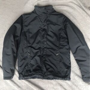 LLBean women’s black winter jacket fleece lined excellent condition size sm